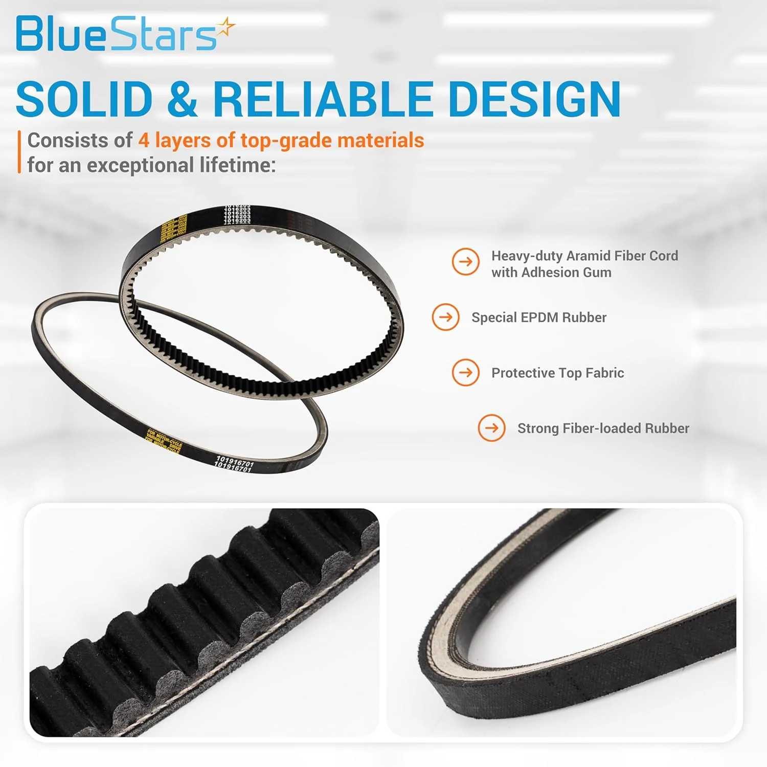 [Lifetime Warranty] 1016203 Drive Belt & 101916701 Starter Generator Belt Set - Image 4