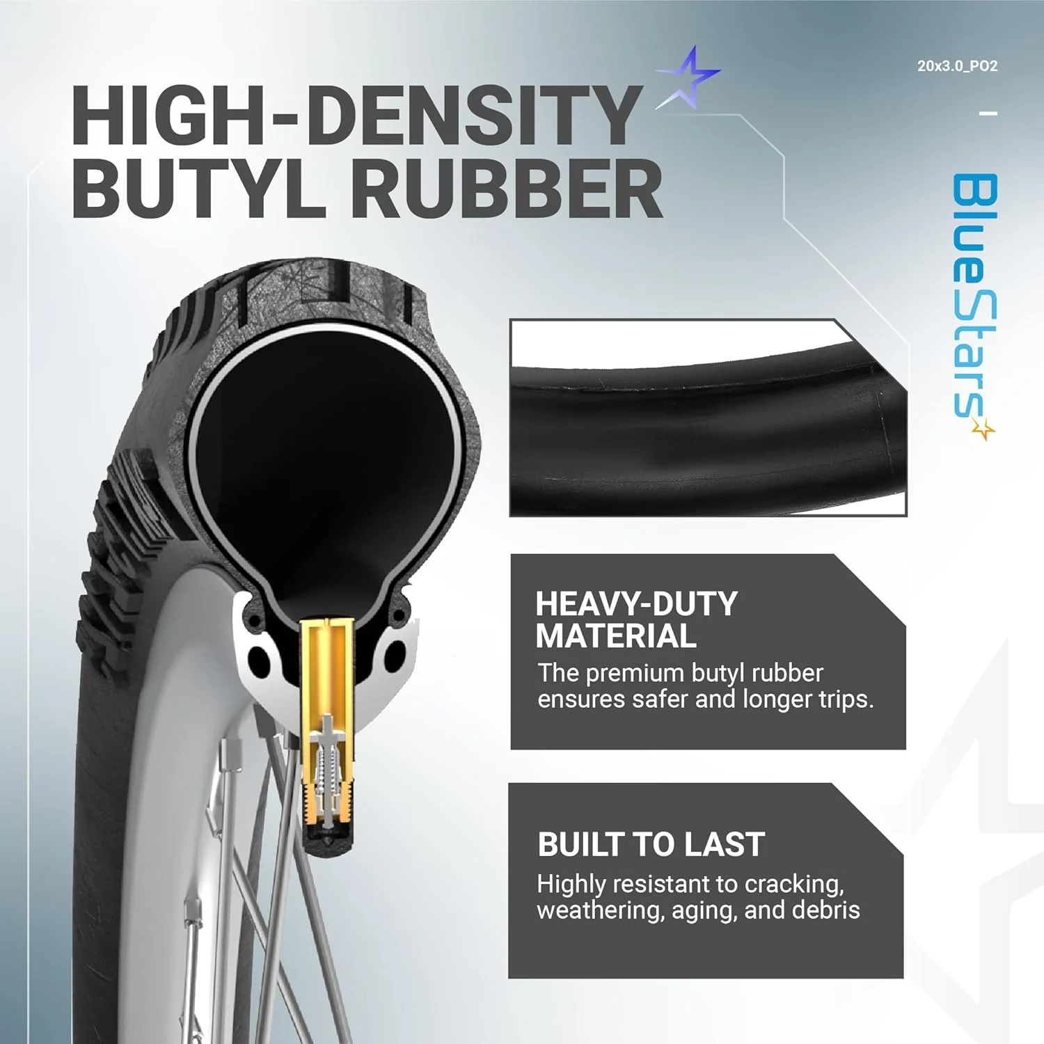 [Lifetime Warranty] 20x3.0 inch Bike Inner Tubes - Pack of 2 - Image 4