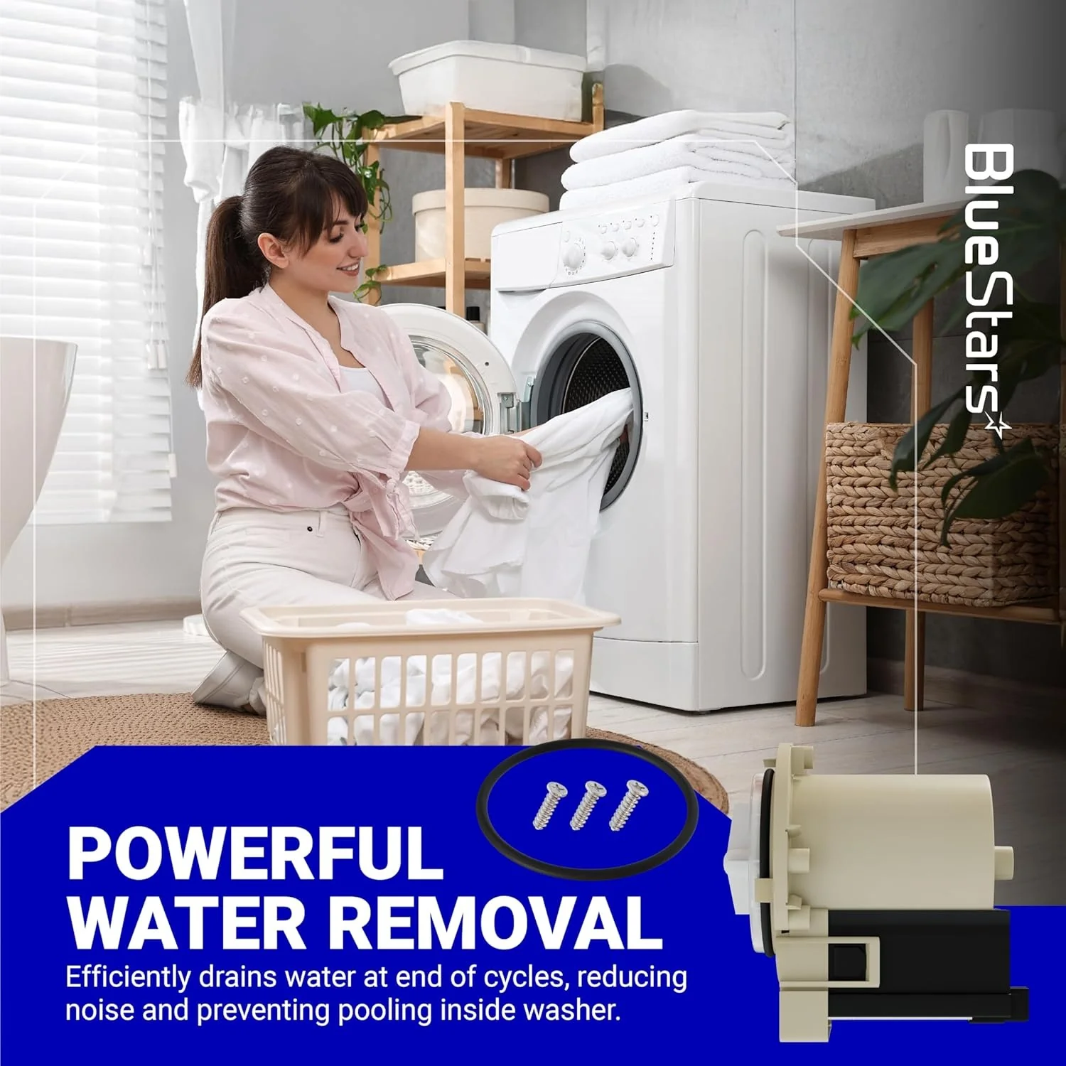 [Lifetime Warranty] 280187 8181684 Washer Drain Pump Motor Askoll m75 - Compatible with Whirlpool Duet Maytag Epic Kenmore HE Front Load KitchenAid Washers - Replaces 285998 8182819 8182821 AP3953640 - Image 4