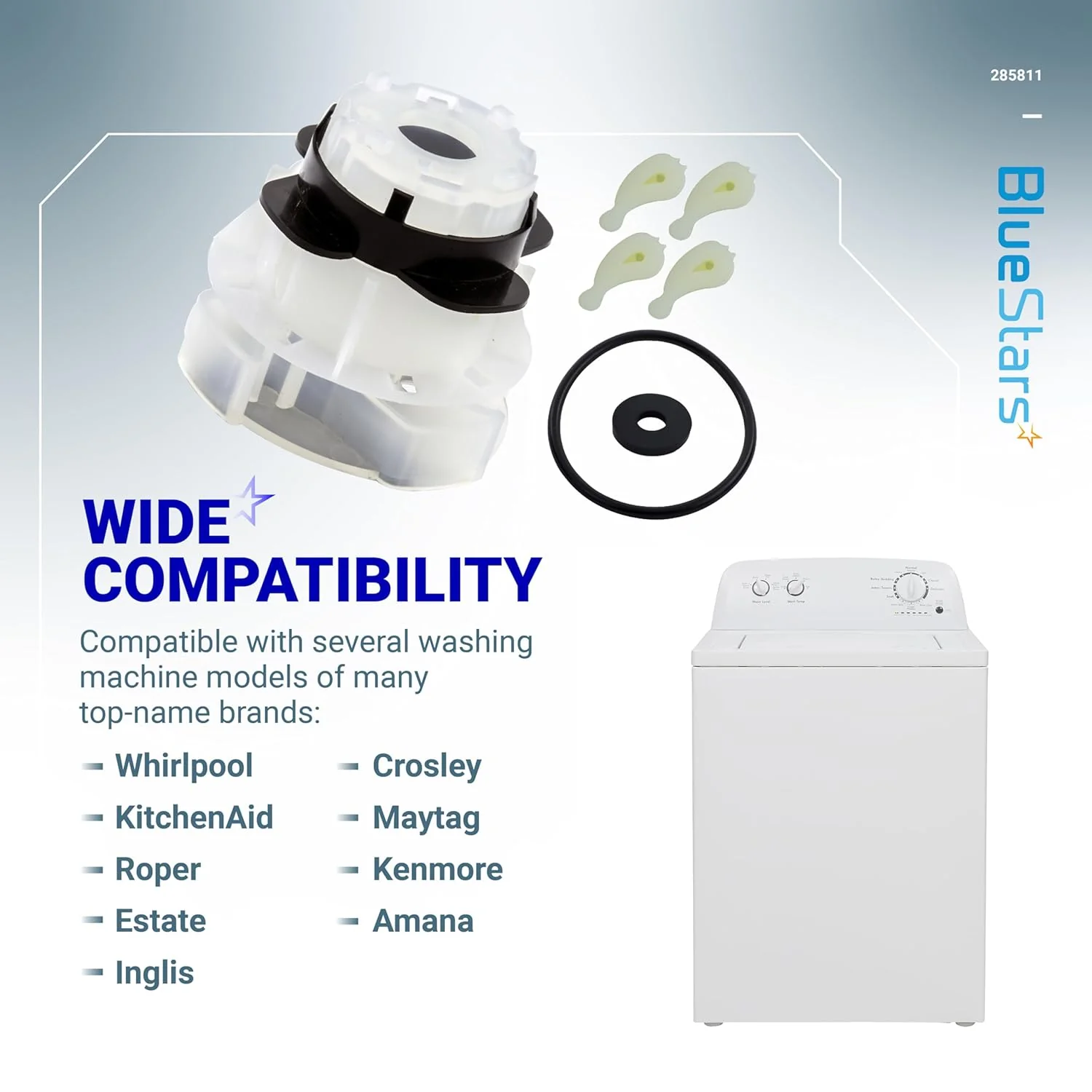 [Lifetime Warranty] 285811 Medium Cam Agitator Repair Kit - Compatible with Whirlpool, Kenmore Washers - Replaces AP3138838, 2744, 285746, 285811VP, 3347410, 3351001, 3363663, AH334650, EA334650 - Image 5