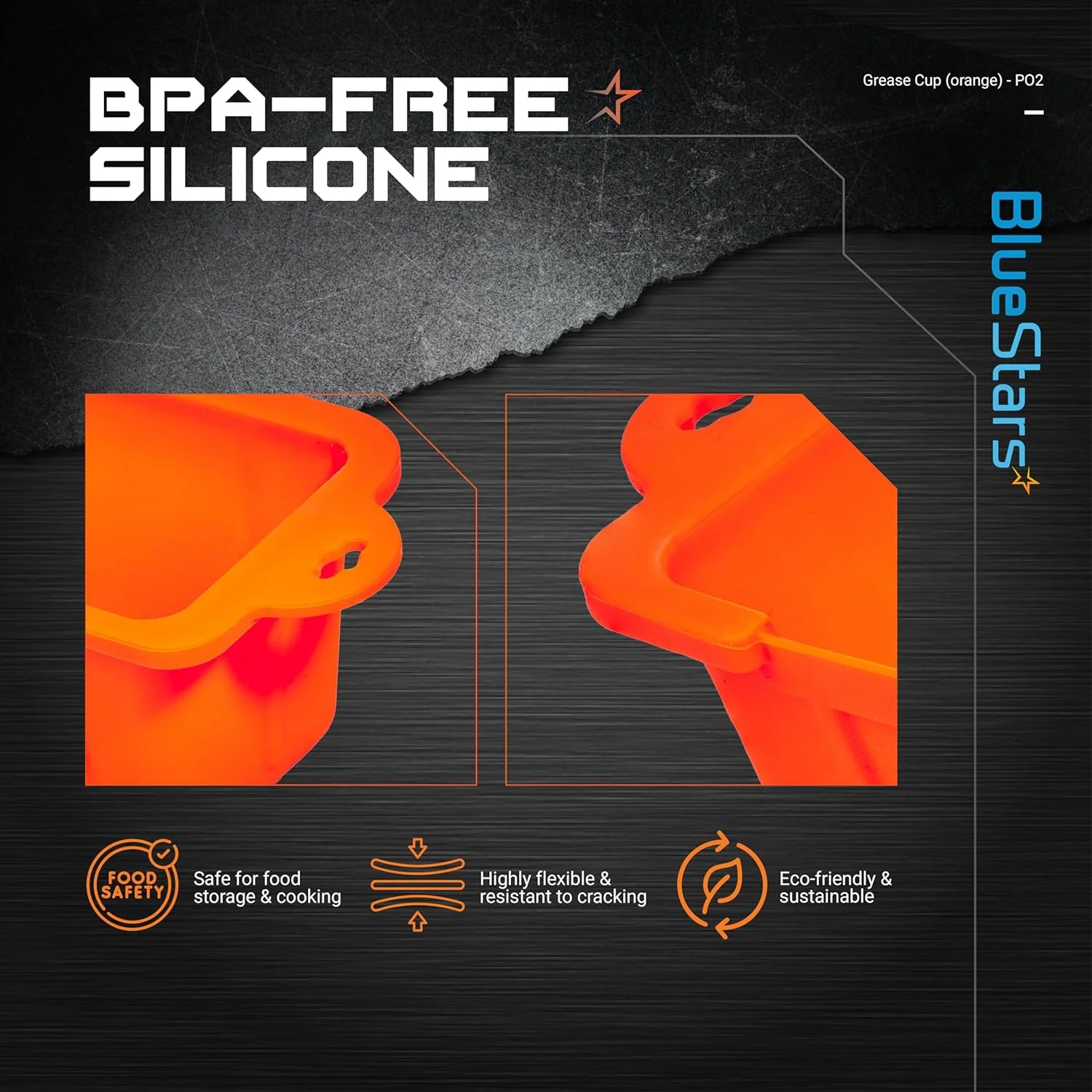 [Lifetime Warranty] Silicone Grease Cup Liners - Compatible with Blackstone Griddles - Metal-Reinforced Rim, Heat-Resistant Reusable Drip Pan Liners - Pack of 2 - Image 4