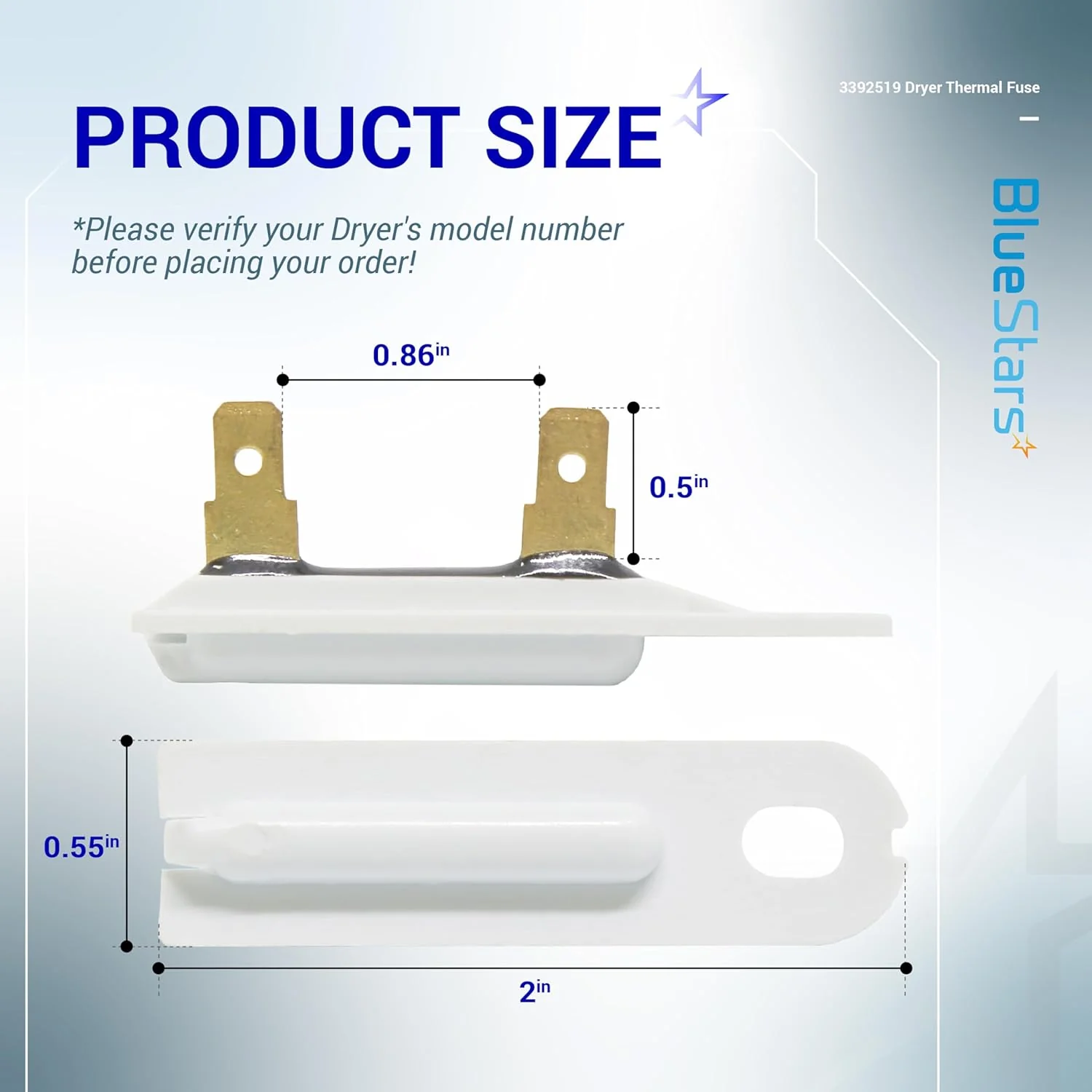 [Lifetime Warranty] 3392519 Dryer Thermal Fuse - Compatible with Whirlpool Kenmore Dryers - Replaces AP6008325 G4AP0500 3388651 694511 80005 WP3392519VP - Pack of 4 - Image 5