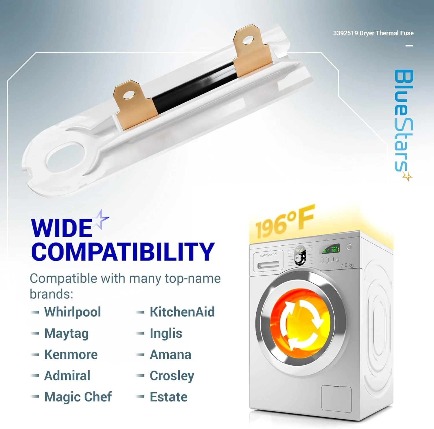 [Lifetime Warranty] 3392519 Dryer Thermal Fuse - Compatible with Whirlpool Kenmore Dryers - Replaces AP6008325 G4AP0500 3388651 694511 80005 WP3392519VP - Pack of 4 - Image 6