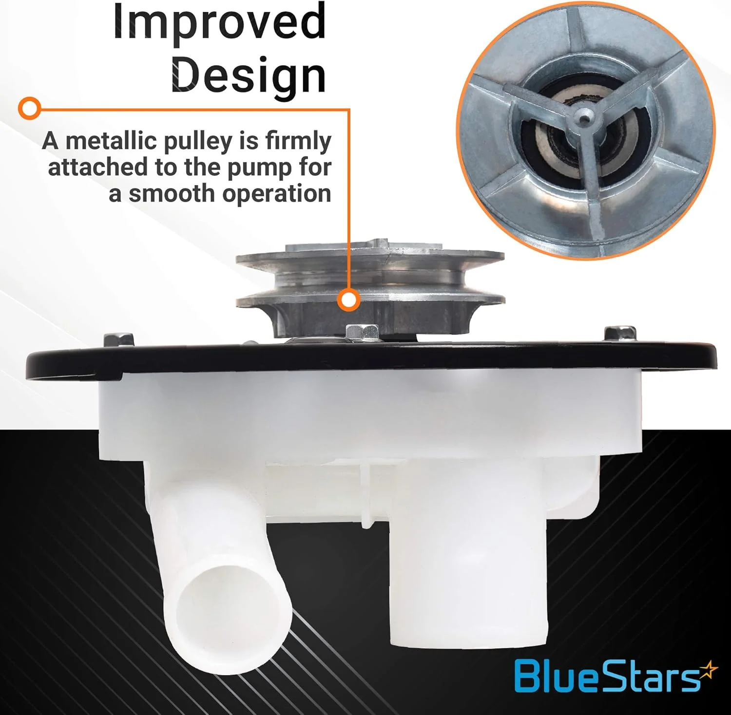 [Lifetime Warranty] 35-6780 21001906 Washer Drain Pump with Pulley for Whirlpool Maytag Admiral Magic Chef Washers - Replaces 35-6434 35-6465 35-5766 WP35-6465 WP35-6780 AP6008663 21001873 21002240 LP128 - Image 5