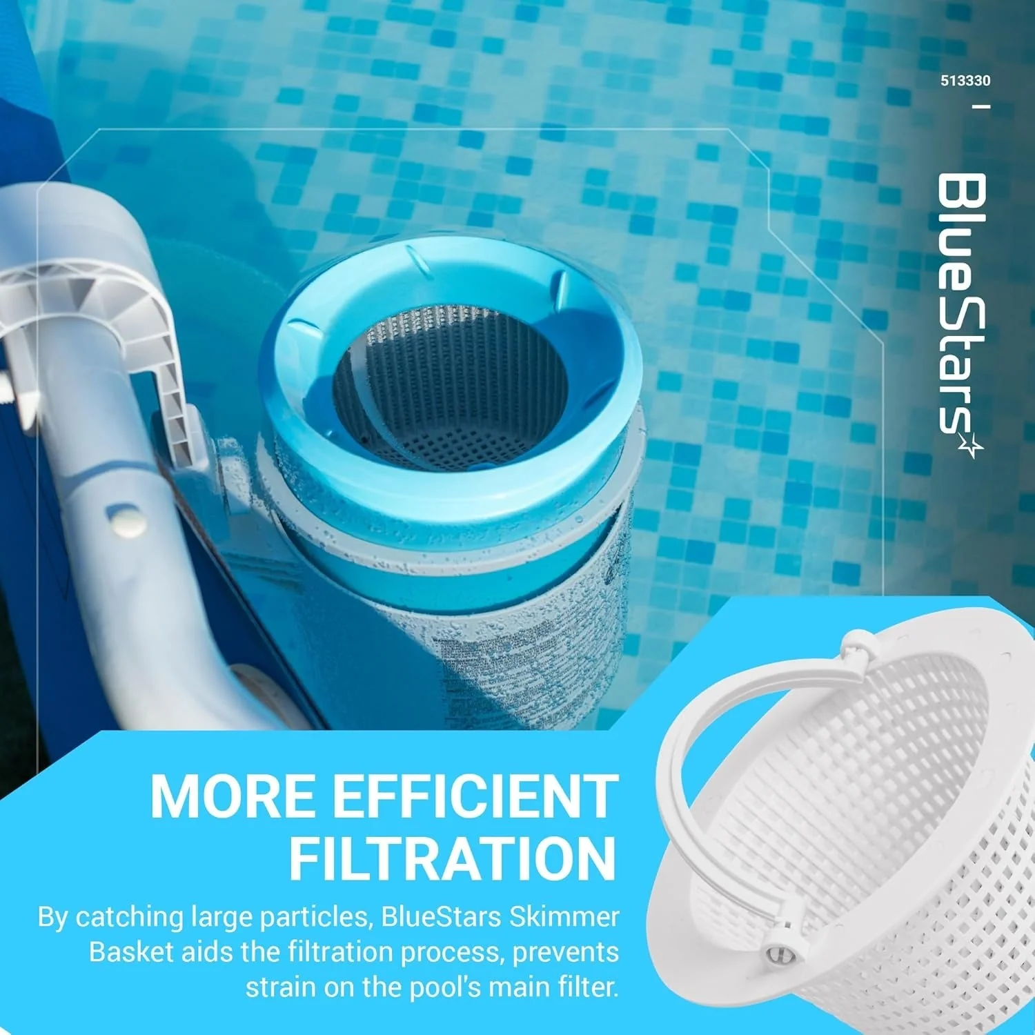 [Lifetime Warranty] 513330 Above Ground Pool Skimmer Basket - Pack of 2 - Image 5