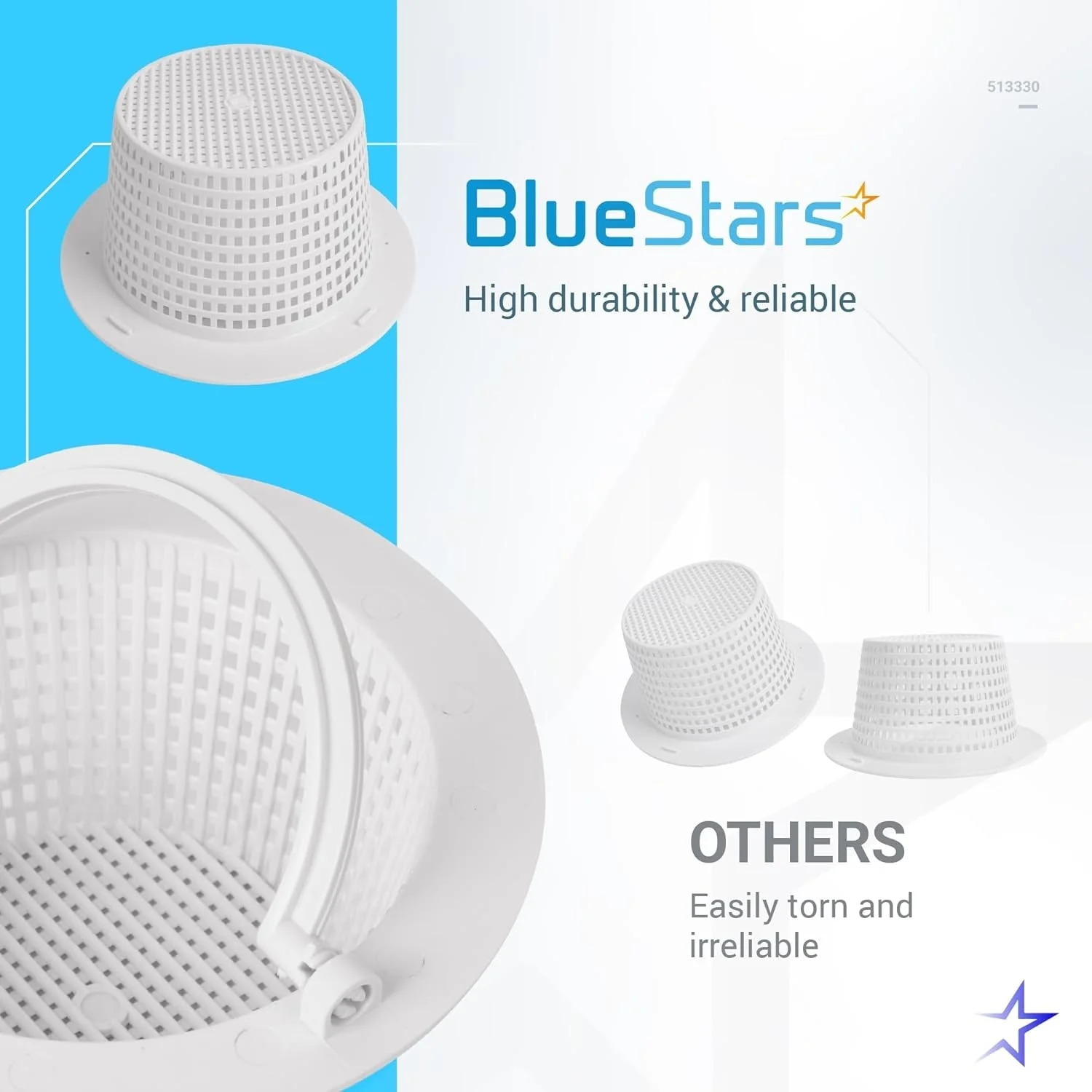 [Lifetime Warranty] 513330 Above Ground Pool Skimmer Basket - Pack of 2 - Image 6