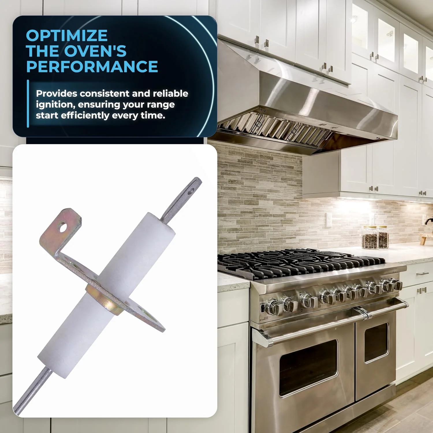 [Lifetime Warranty] 74004053 Range Top Burner Igniter - Compatible with Whirlpool & Maytag Ranges/Ovens/Stoves - Replaces 704111 AP4093621 PS2082000 7432P100-60 - Image 4