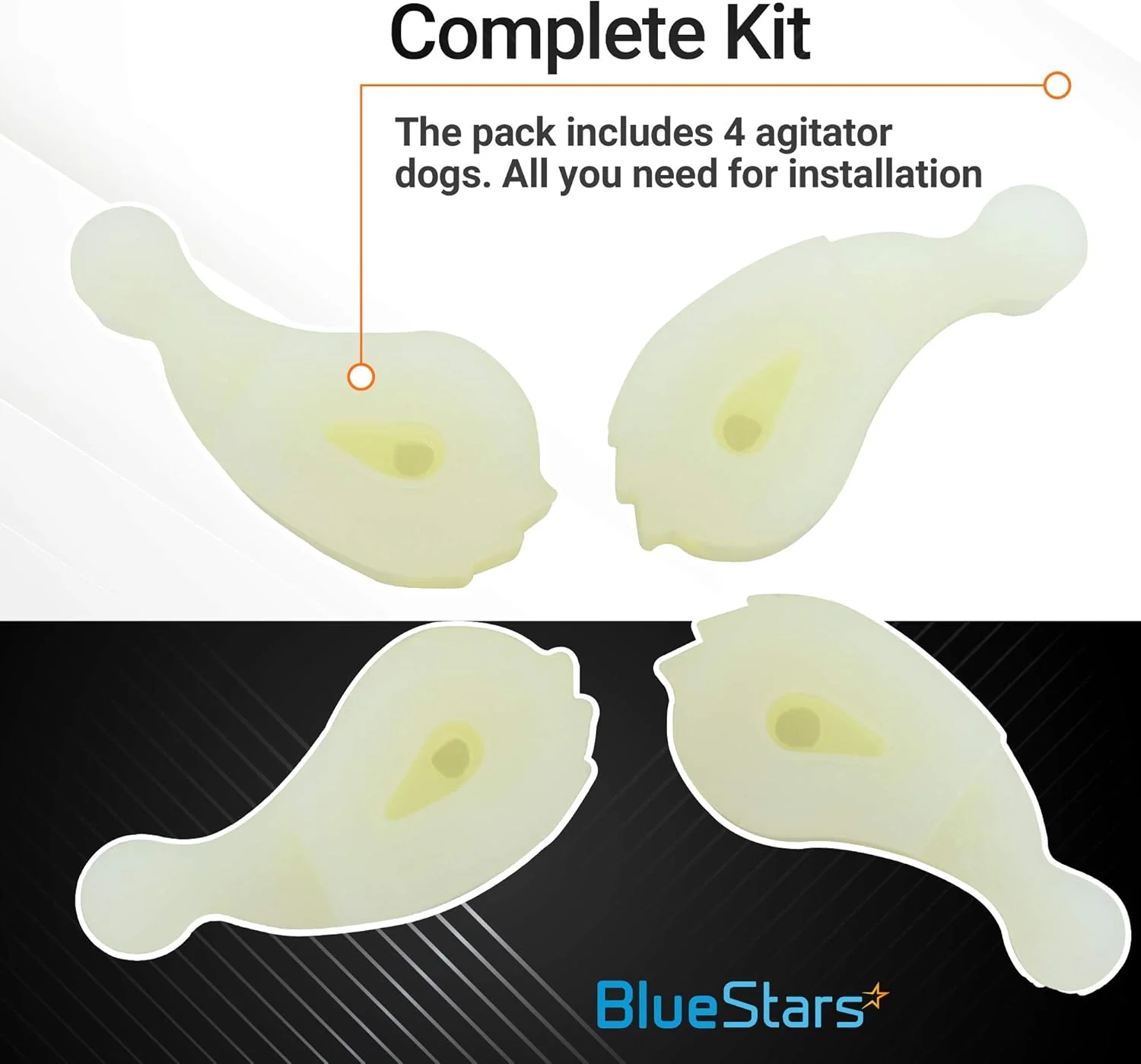 [Lifetime Warranty] 80040 Washer Agitator Dogs - Compatible with Whirlpool & Kenmore Washers - Replaces 285612 285770 3366877 387091 80040VP AP3119063 EA388034 ER80040 LP338 PS388034 - Pack of 4 - Image 4