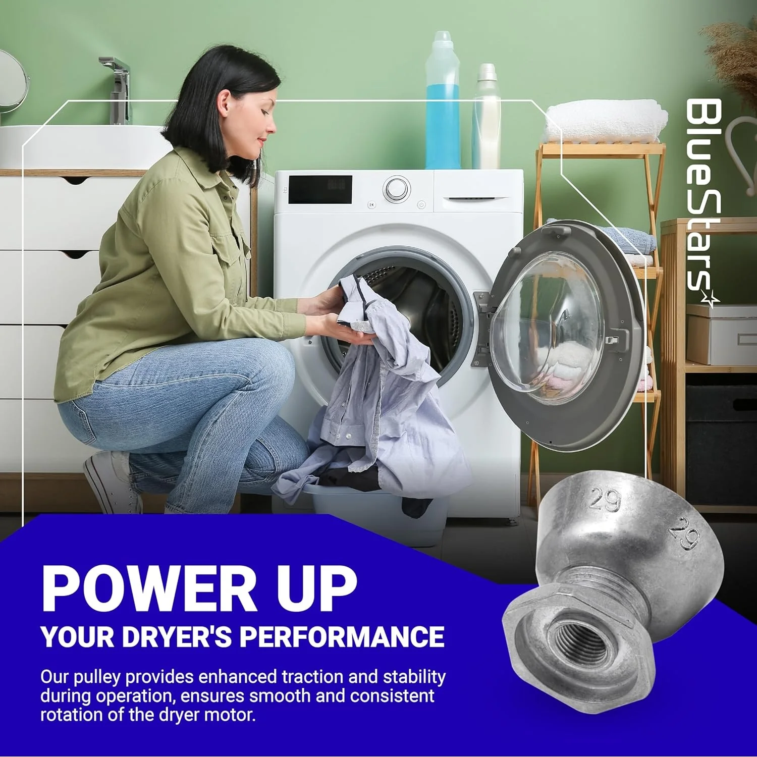 [Lifetime Warranty] 8066184 Dryer Motor Pulley 29 - Compatible with Whirlpool Kenmore Maytag Dryers Washers - Replaces 3394341 AP6011686 PS11744884 WP8066184 WED4815EW1 MEDC400VW0 NED4655EW1 WED5000DW2 - Image 4