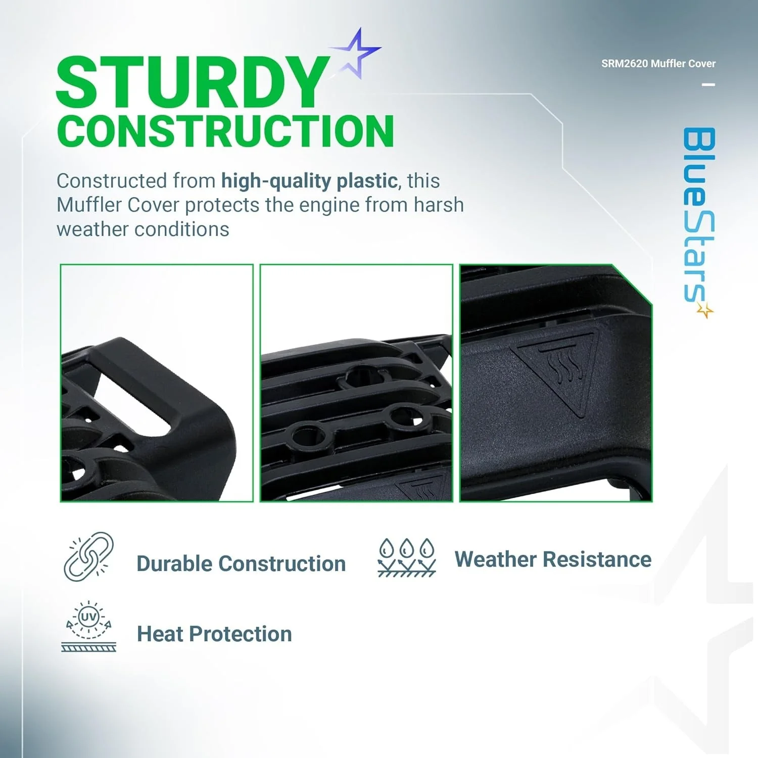 [Lifetime Warranty] A320001200 Muffler Cover - Compatible with Echo SRM-2620, SRM-2620T, SRM-2620U, PAS-2620, PE-2620, PPT-2620, Shindaiwa T262, T262X - Replaces A320001201 - Image 5