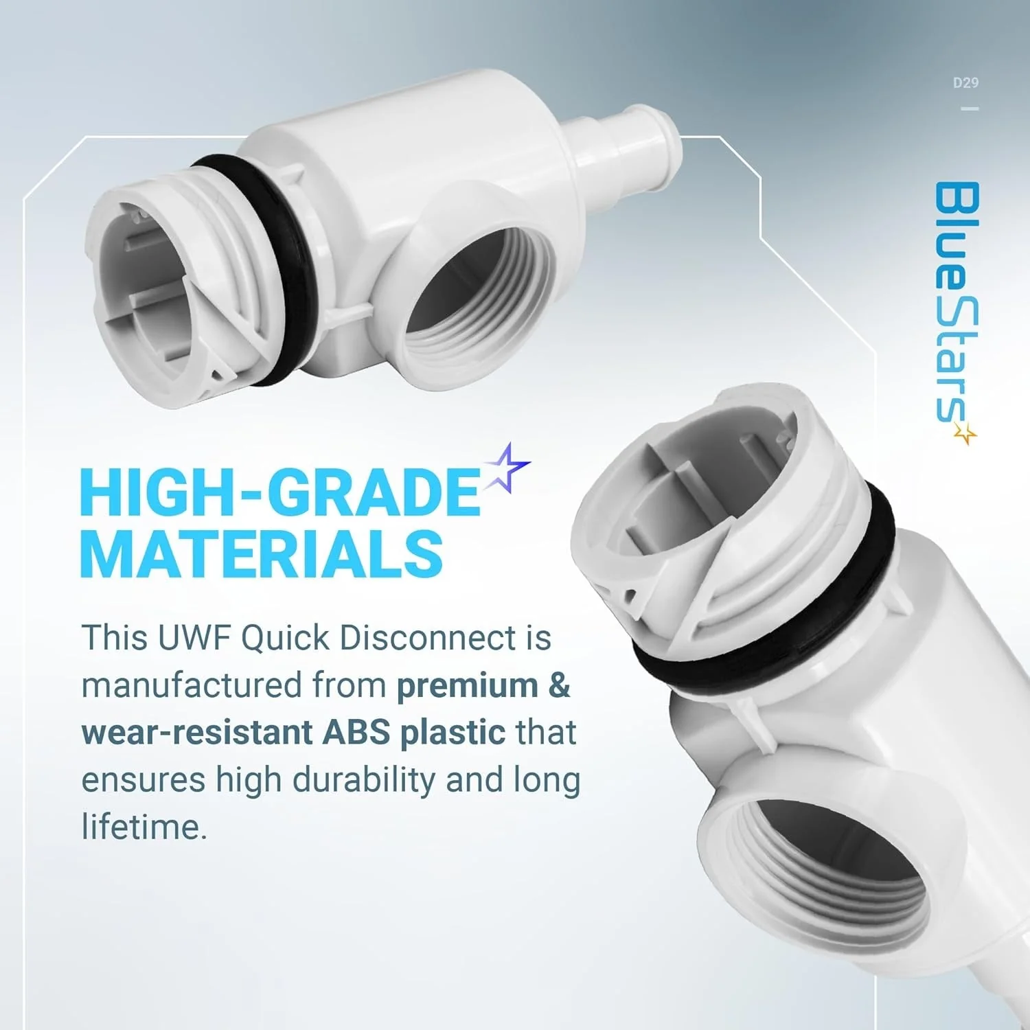 [Lifetime Warranty] D29 UWF Universal Wall Fitting Quick Disconnect - Pack of 2 - Image 4