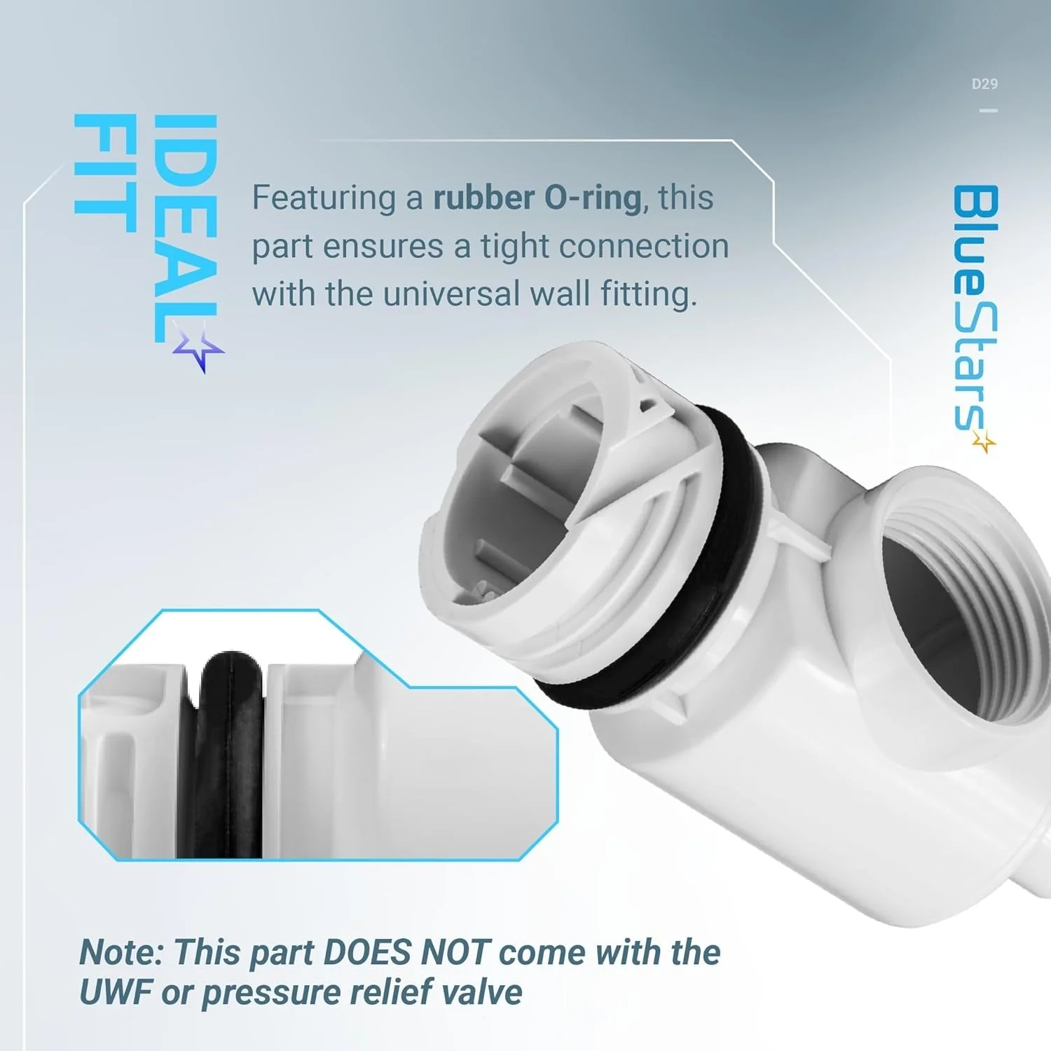 [Lifetime Warranty] D29 UWF Universal Wall Fitting Quick Disconnect - Pack of 2 - Image 5