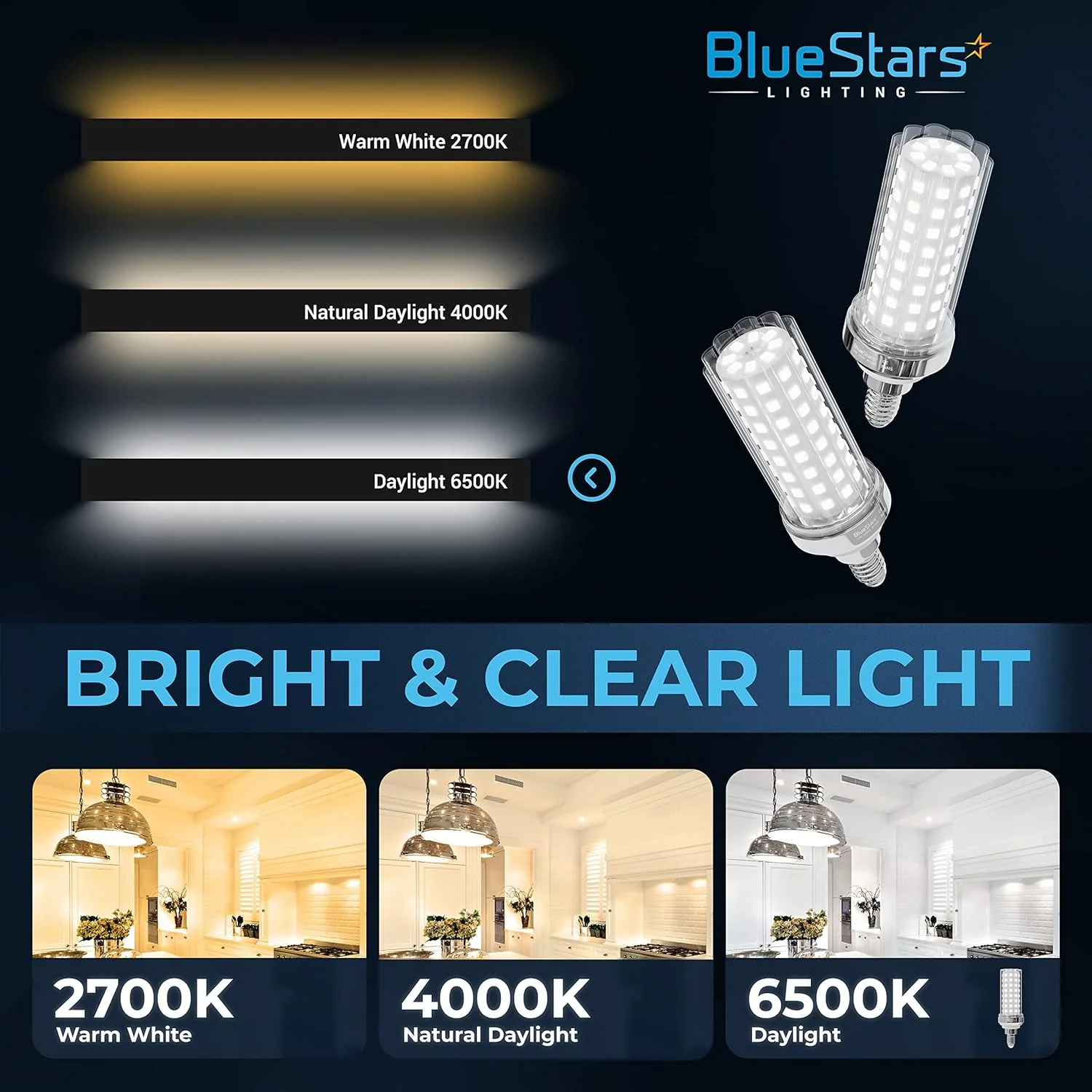 [Lifetime Warranty] E12 20W LED Corn Light Bulbs [4.5in] - Pack of 4 - Image 4