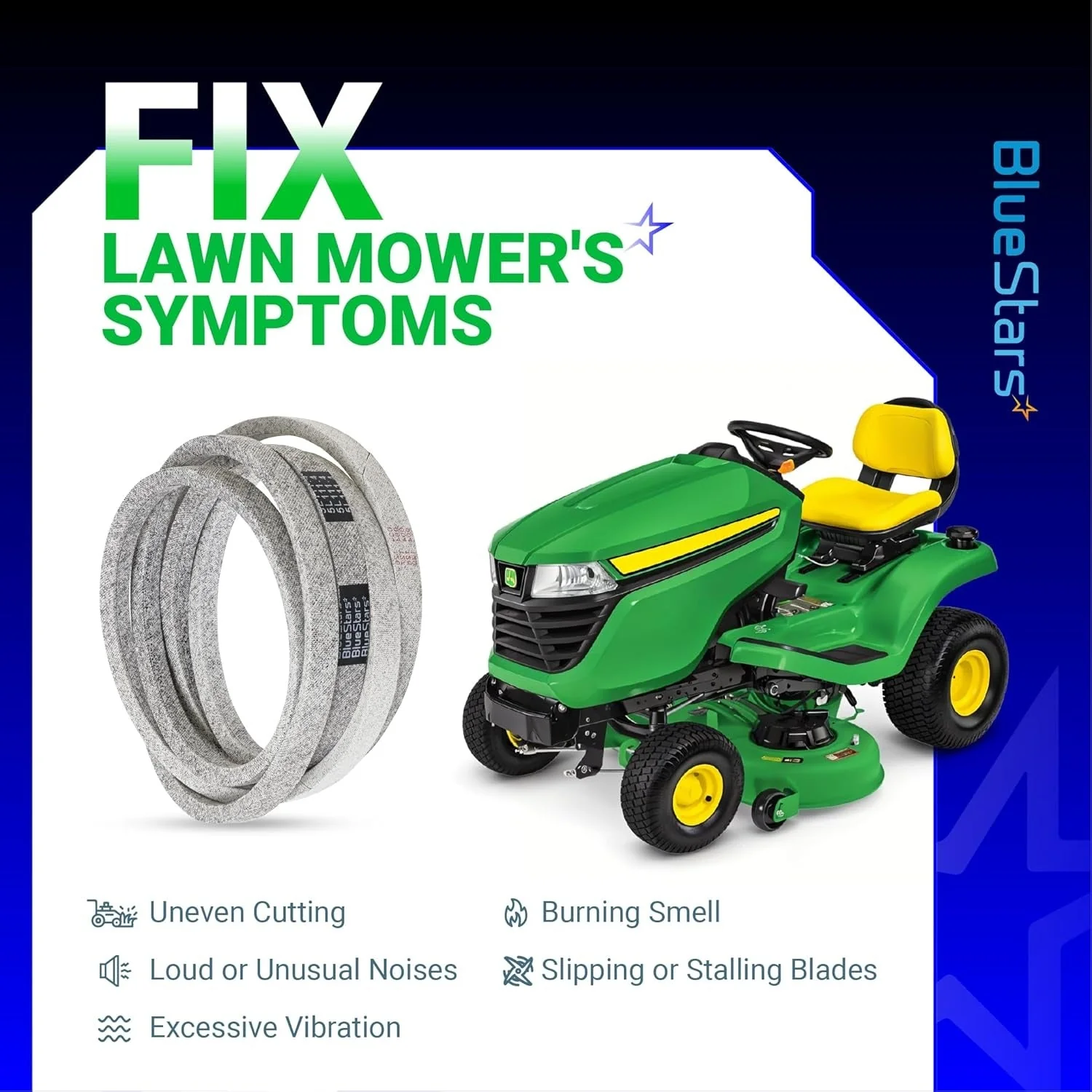 [Lifetime Warranty] M154958 Mower Deck Belt - Compatible with 48" Decks John Deere GT235 X300 345 X320 325 GT275 | 111.4" x 5/8" - Image 6