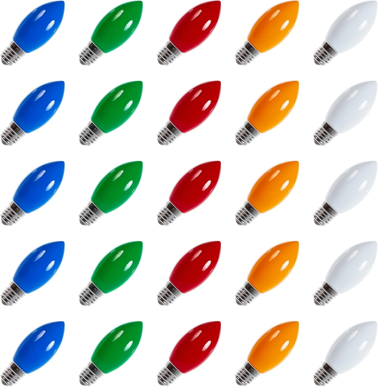 [Lifetime Warranty] Multicolor C7 LED Light Bulbs E12 - Pack of 25 - Image 9