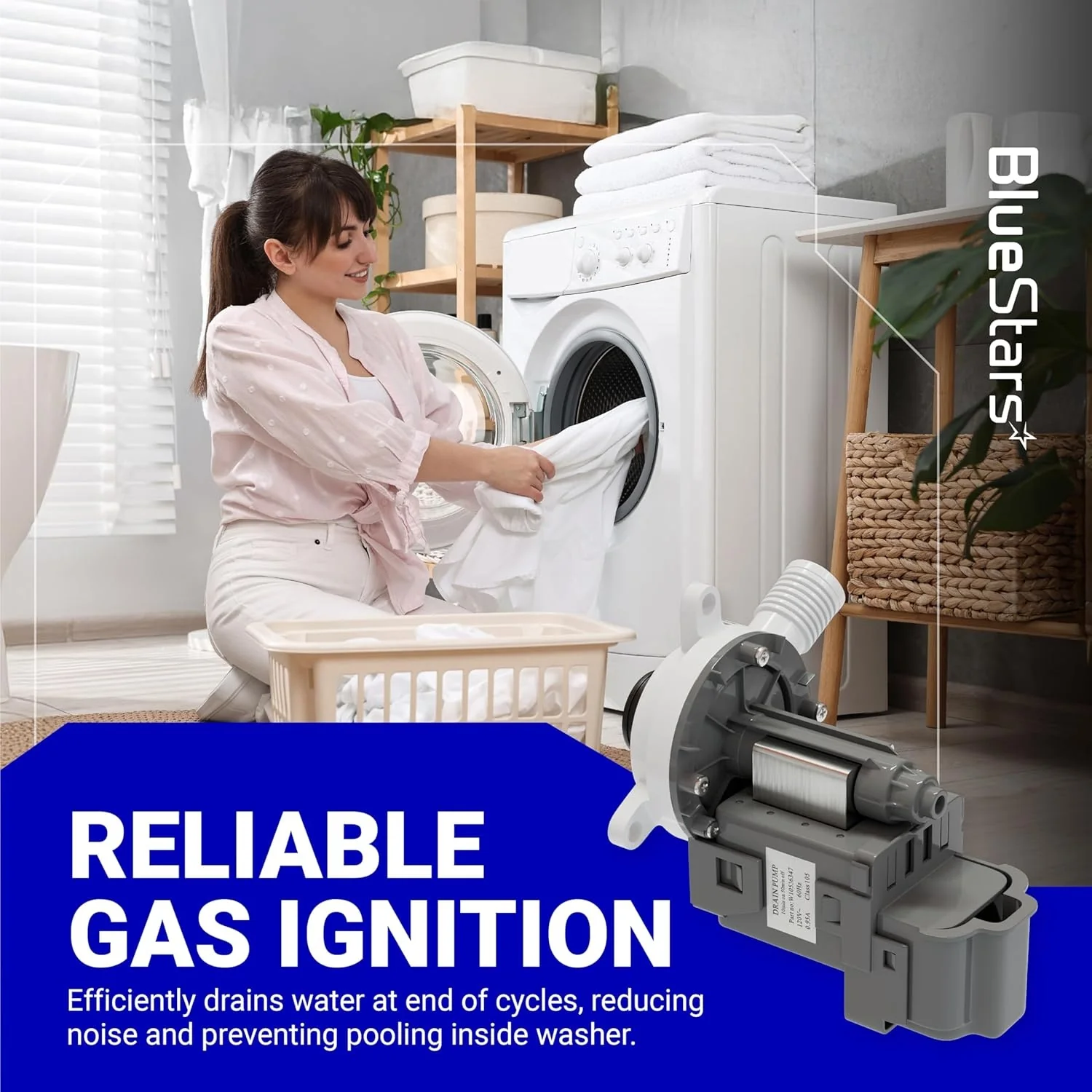 [Lifetime Warranty] W10276397 Washer Drain Pump for Whirlpool Kenmore Maytag Washing Machines - Replaces WPW10276397VP B40-3A 1874334 AP6018417 LP397 PS11751719 - Image 4