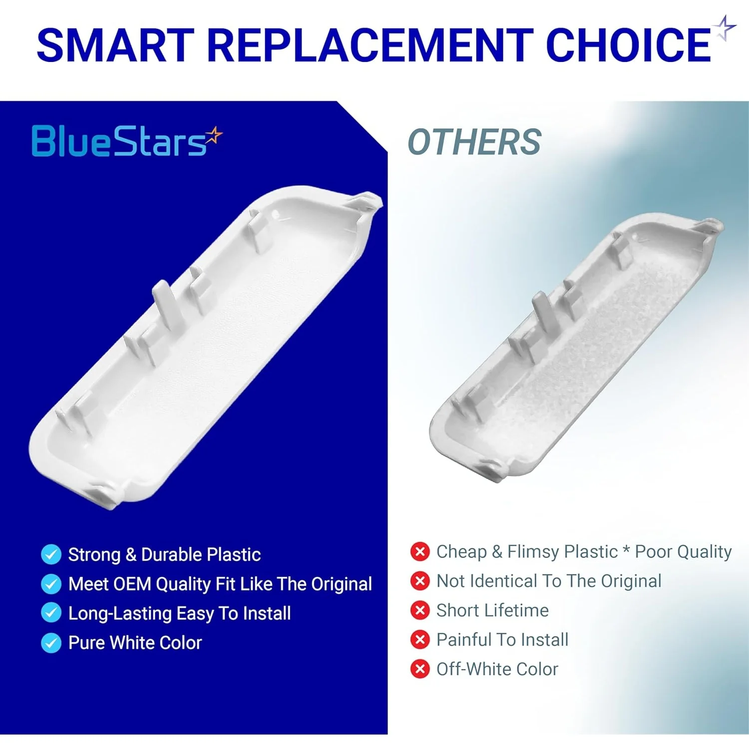 [Lifetime Warranty] W10861225 W10714516 Dryer Door Handle - Compatible with Whirlpool Kenmore Maytag Amana Dryers - Replaces AP5999398 PS11731583 W10861225VP - Image 4